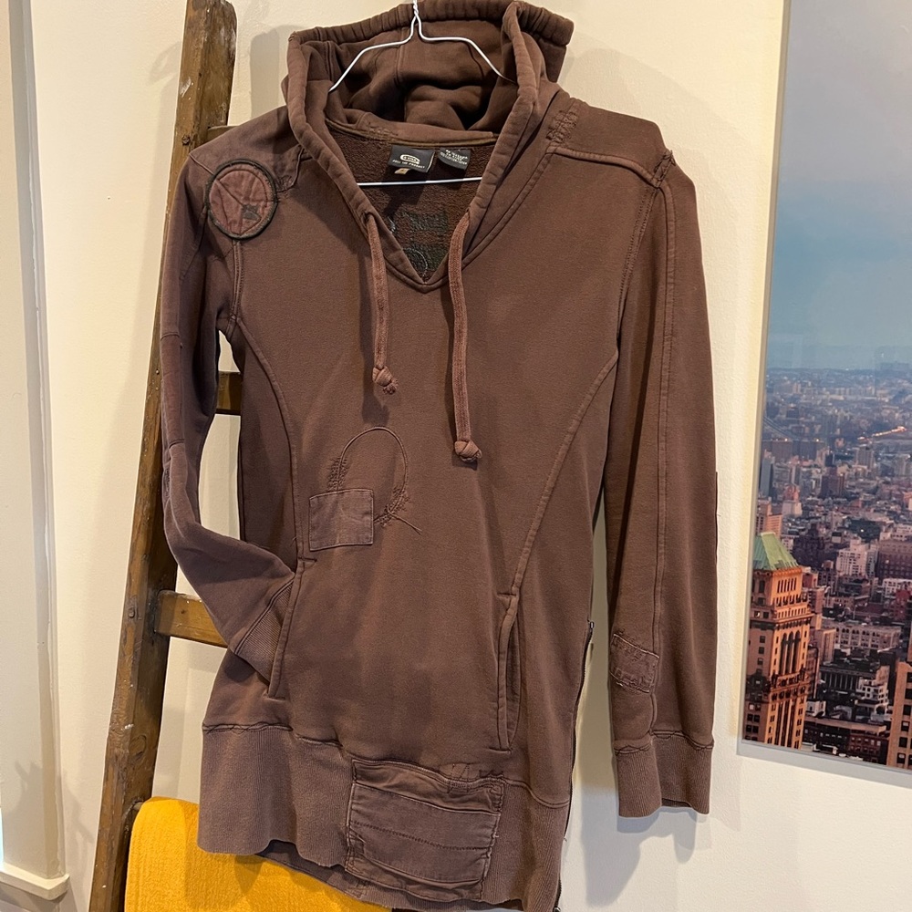 LONG BROWN SWEATER G STAR WOMEN SIZE S